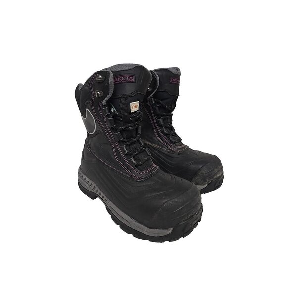 DAKOTA Women's 8905 Composite Toe Composite Plate Winter Safety Boots Black 6M - Picture 1 of 7